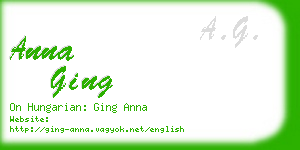 anna ging business card